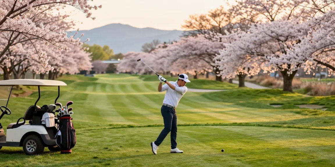 Golfing di Kato City dengan pemandangan indah dan bunga sakura, menjelajahi pengalaman bro178 login.