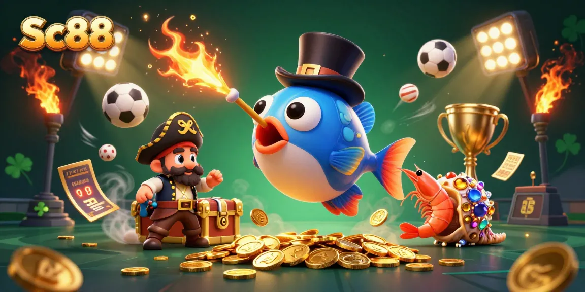 Engage with exciting Sc88 gaming experiences featuring dynamic sea creatures and vibrant sports elements.