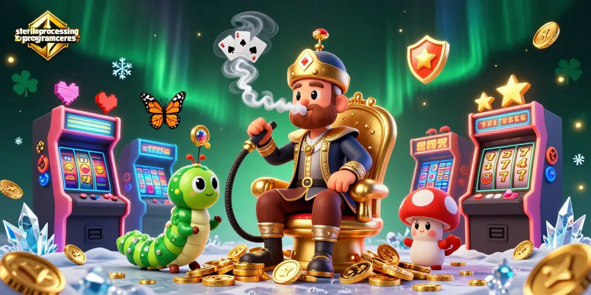 Sterileprocessingprogramceres bermain jackpot dengan simbol poker dan koin emas yang berkilau.