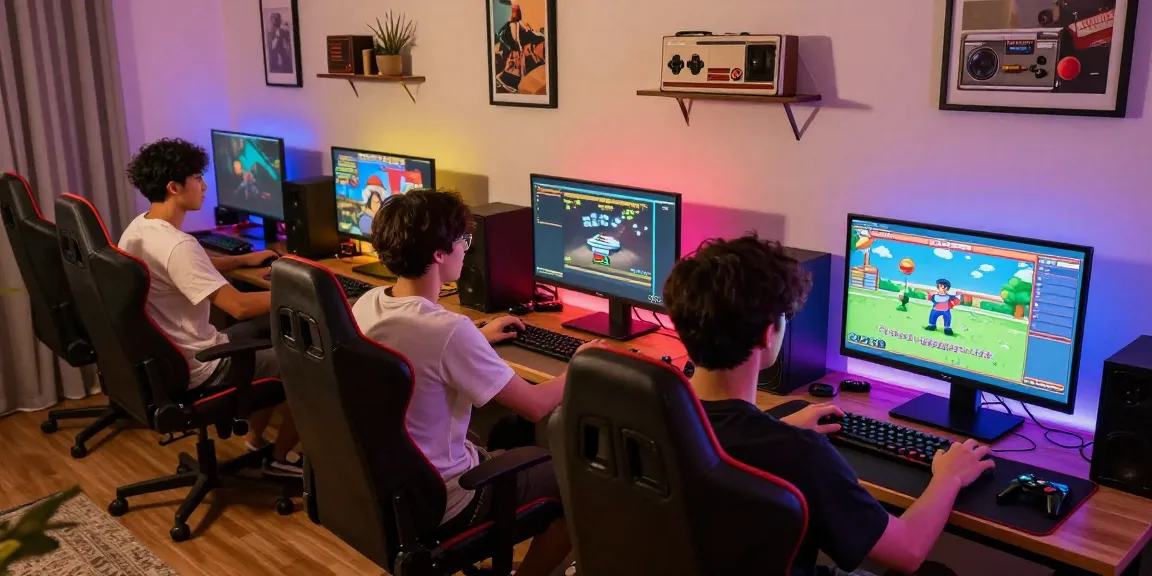 Pengalaman gaming nostalgia dengan lazadatoto di ruangan gaming modern yang nyaman