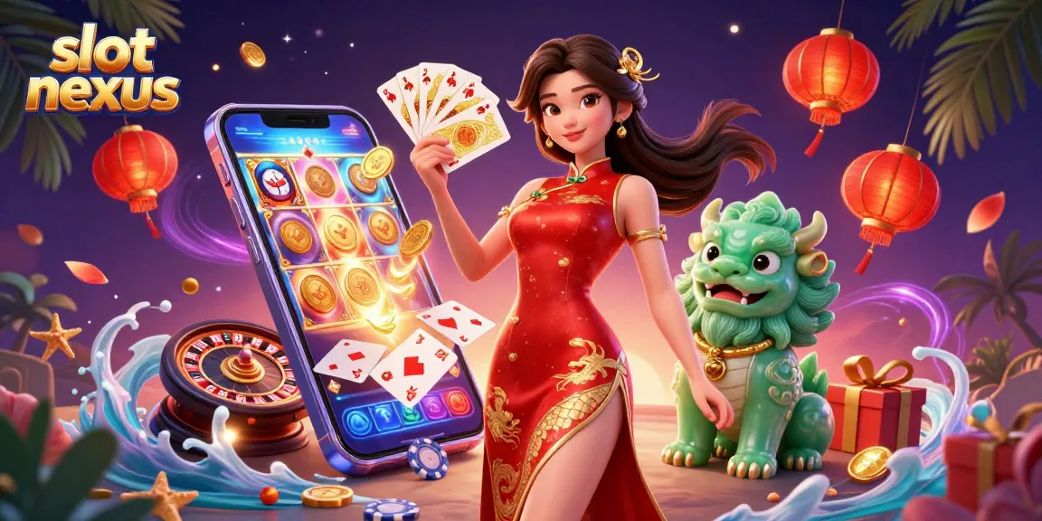 Engage in exciting gameplay with slot nexus featuring vibrant 3D graphics and casino elements.