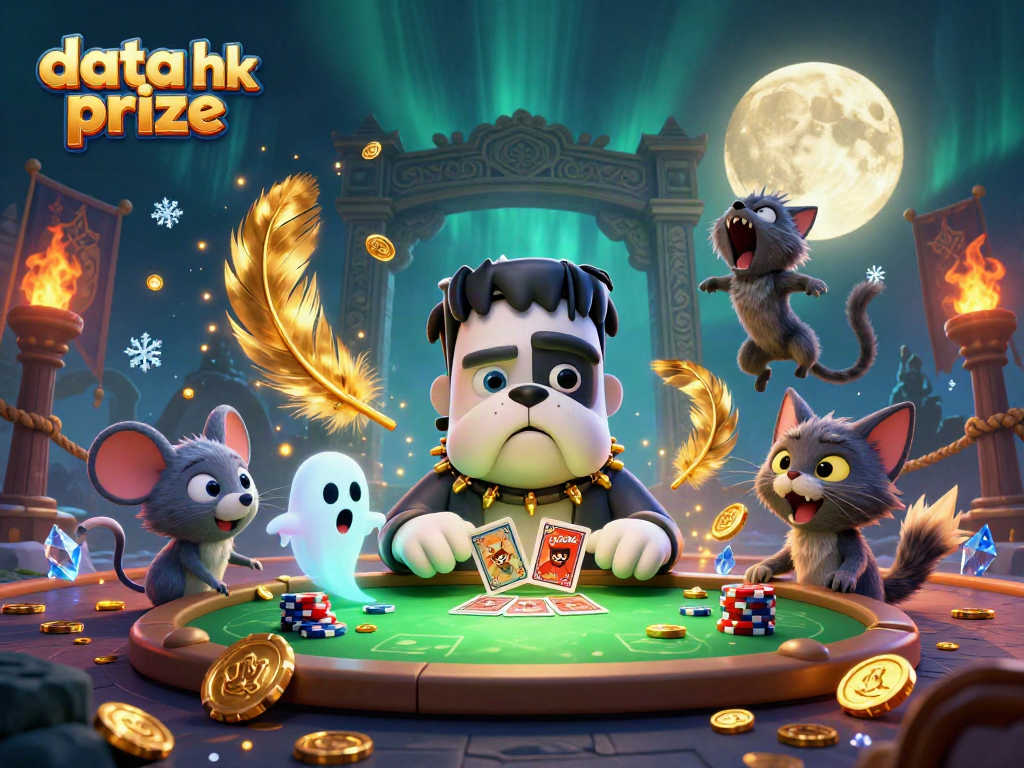 Menyaksikan data hk prize yang akurat dalam ilustrasi kasino imajinatif dengan dadu dan kartu.