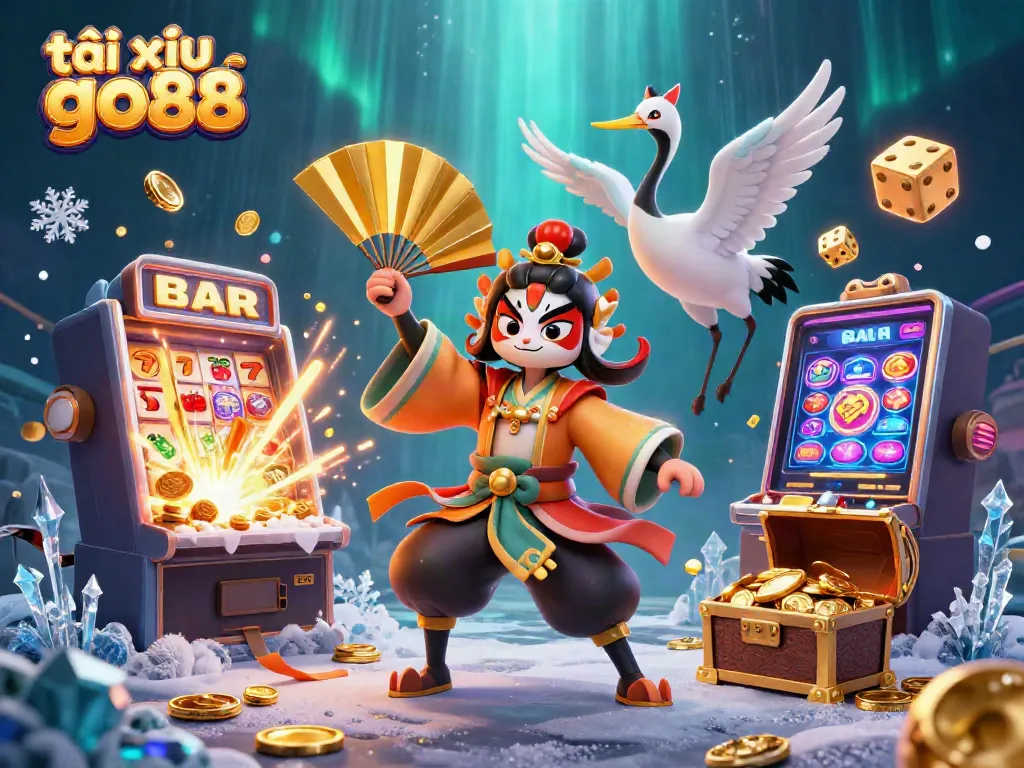 Engage with exciting tài xỉu go88 game action, featuring vibrant characters and dynamic casino elements.