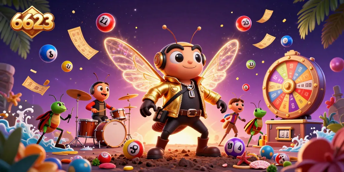 Experience the excitement of 6623's vibrant lottery scene with engaging elements and characters.