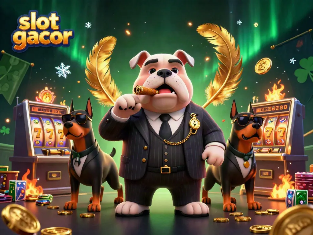 Experience thrilling wins with slot gacor action through engaging 3D cartoon art featuring mafia characters.
