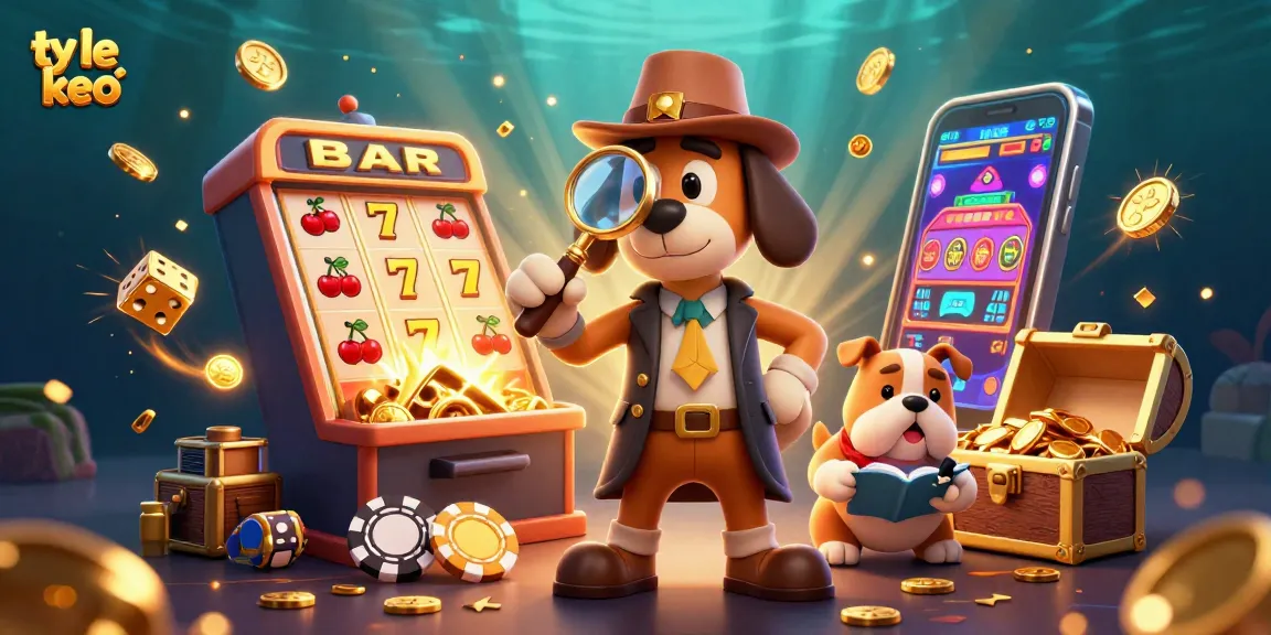 Engage with ty le keo to explore golden poker chip clues in vibrant casino-themed 3D illustration.