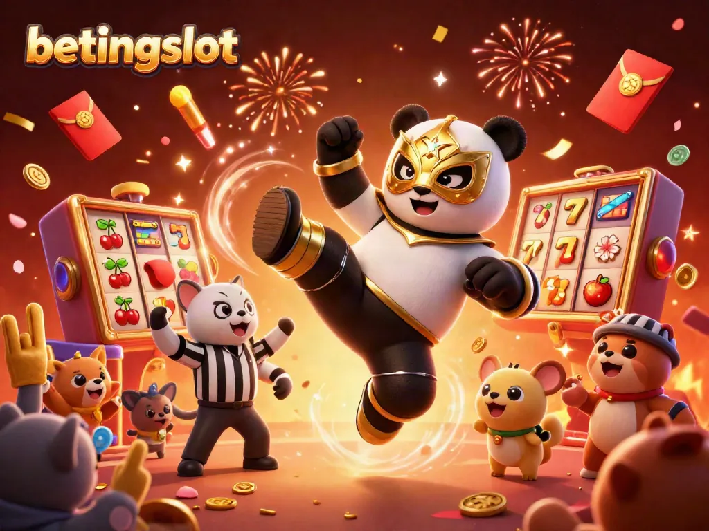 Gambarkan betingslot dengan paus gulat 3D dan raja jackpot serta sorakan peserta, suasana meriah di kasino.