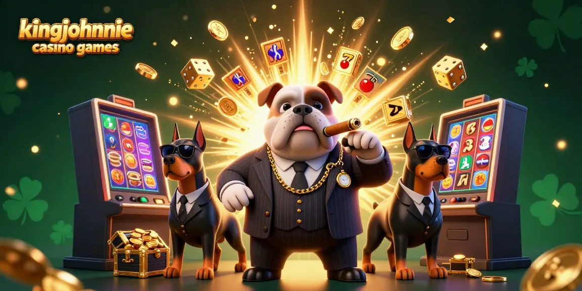 Experience the exciting kingjohnnie casino games with this dynamic and colorful 3D casino illustration.