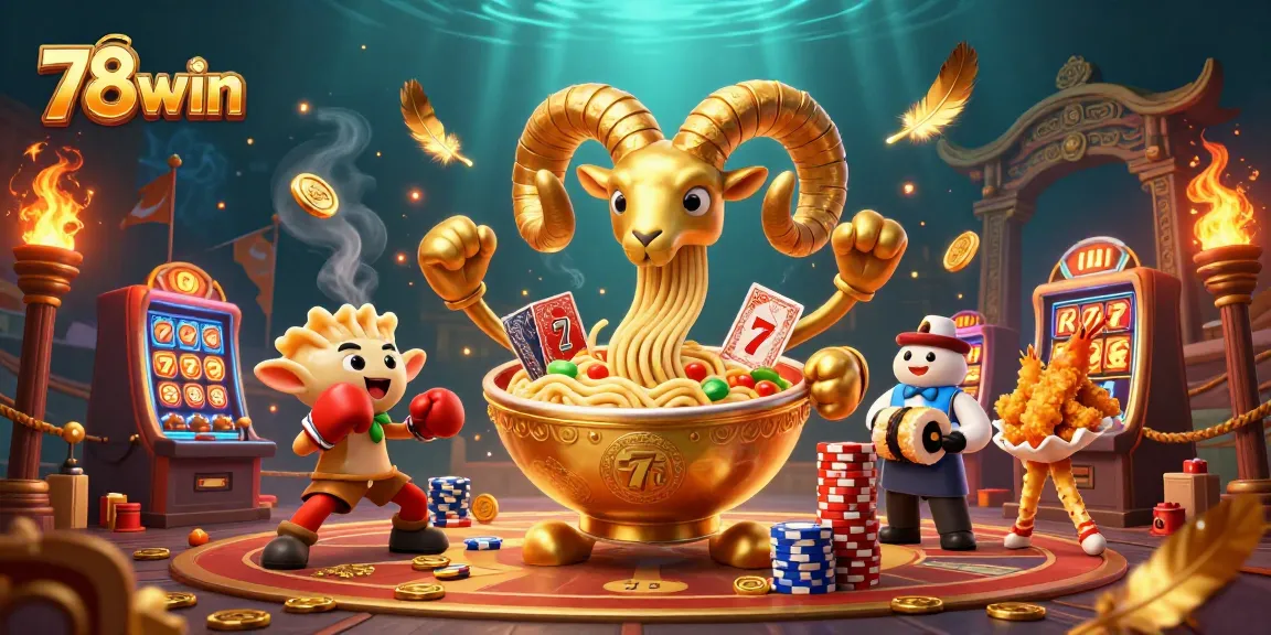 Experience the vibrant 78win casino scene with dynamic characters engaging in thrilling games.