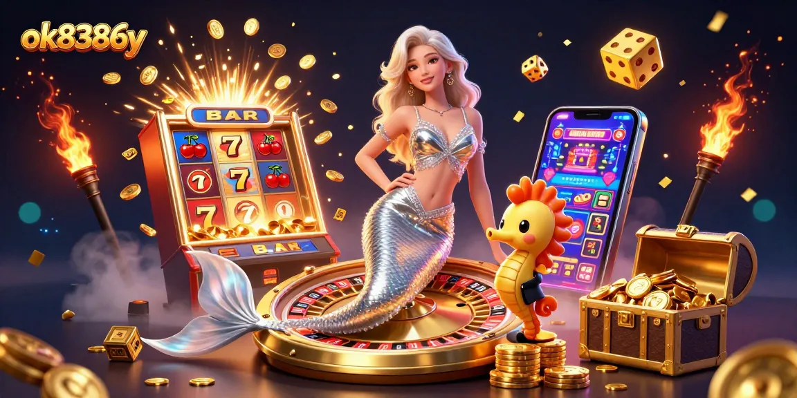 Engage with the vibrant world of ok8386y by spinning the roulette wheel amidst dazzling casino elements.