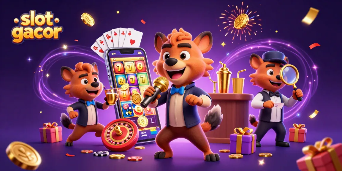 Slot gacor dengan hyena menghibur, menghidupkan suasana kasino online yang penuh keceriaan.