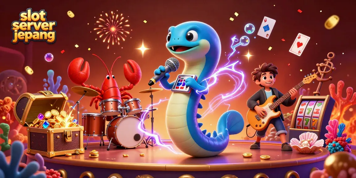 Experience thrilling wins with slot server jepang themed 3D illustration featuring vibrant characters.