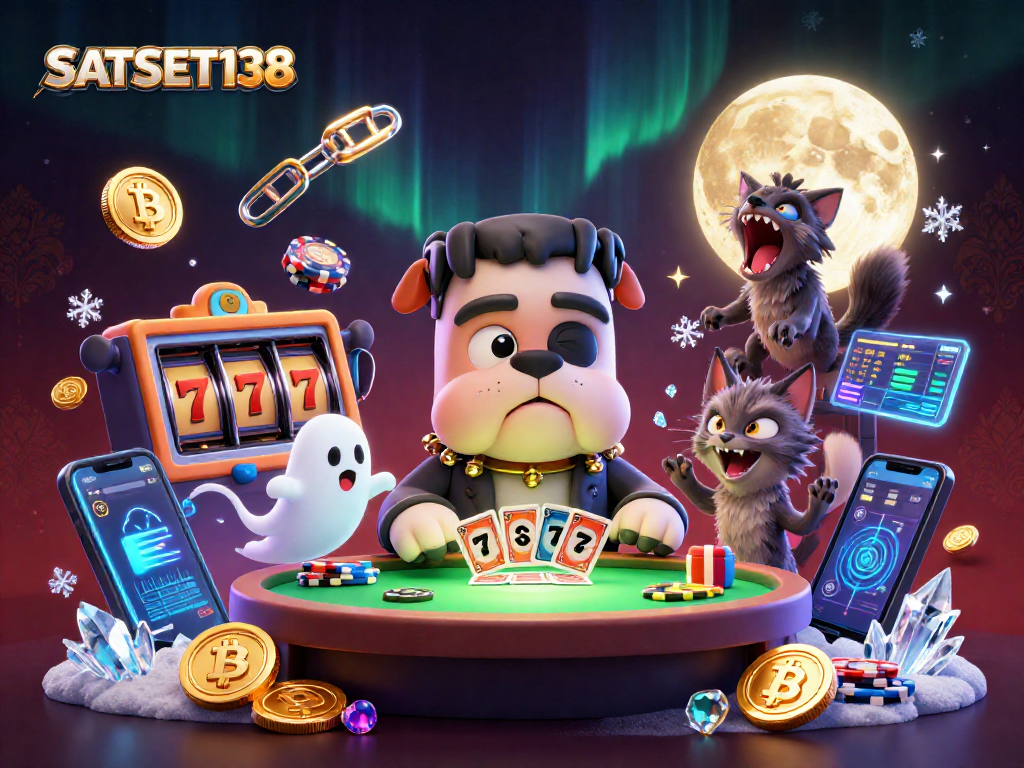 SATSET138 memperkenalkan suasana slot terbaik dengan anjing Frankenstein dan kucing serigala.