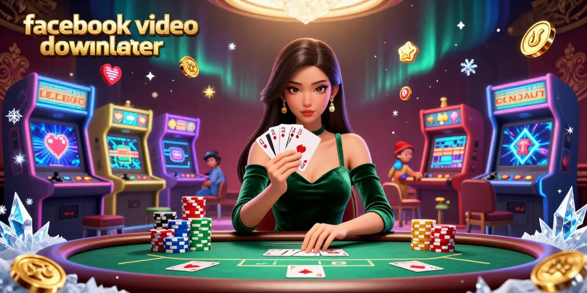 Download videos easily with the facebook video downloader tool, featuring a stylish gambling scene.