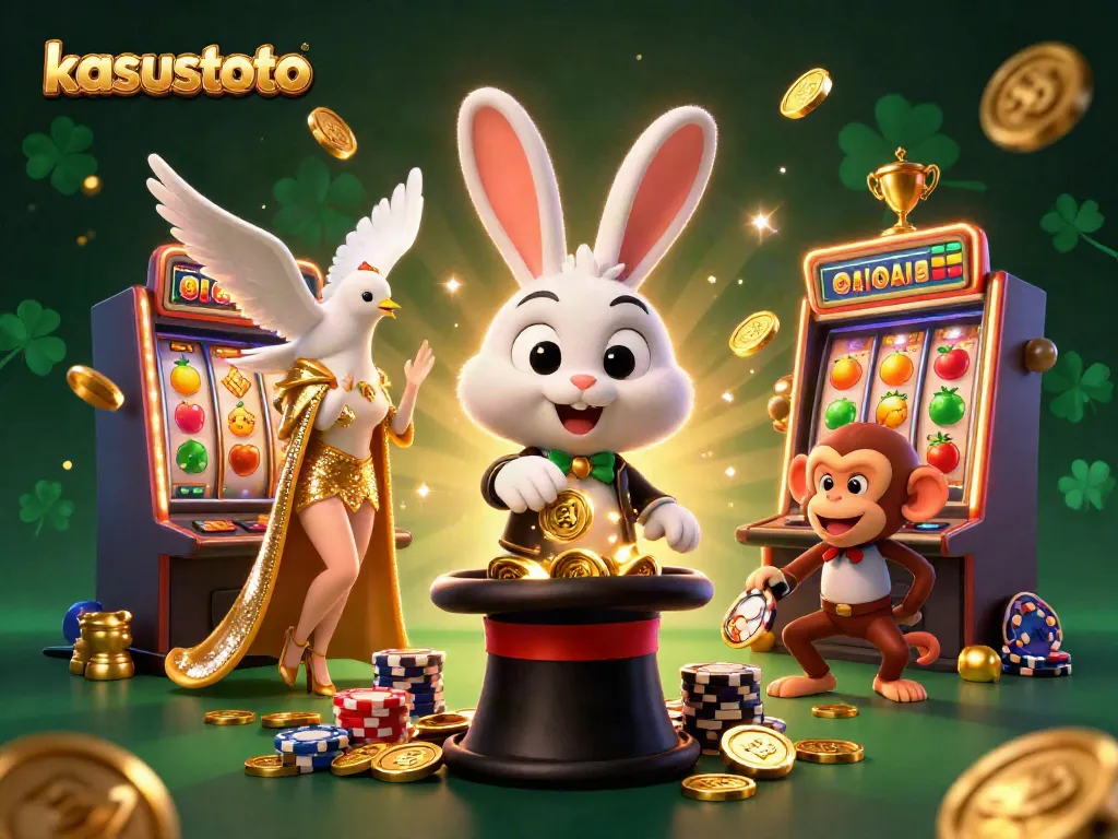 Menghadiri pengalaman bermain di kasustoto dengan karakter ajaib dan simbol slot yang menawan.