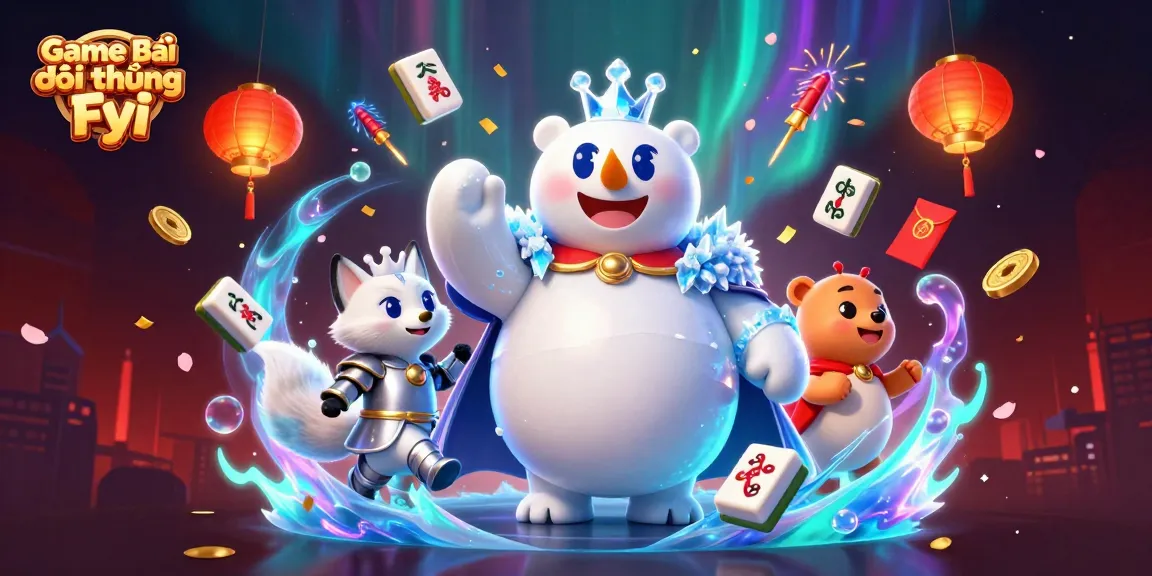 Experience thrilling wins with Game Bài Đổi Thưởng Fyi featuring a majestic ice king and vibrant casino elements.