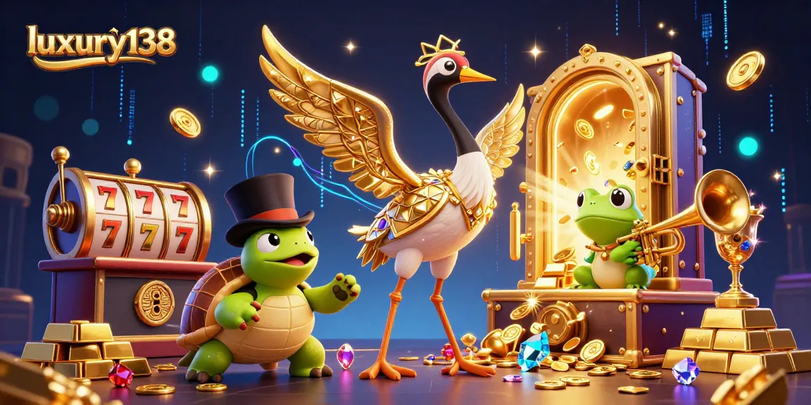 Win big at luxury138 with slot games and elegant casino characters surrounded by riches.