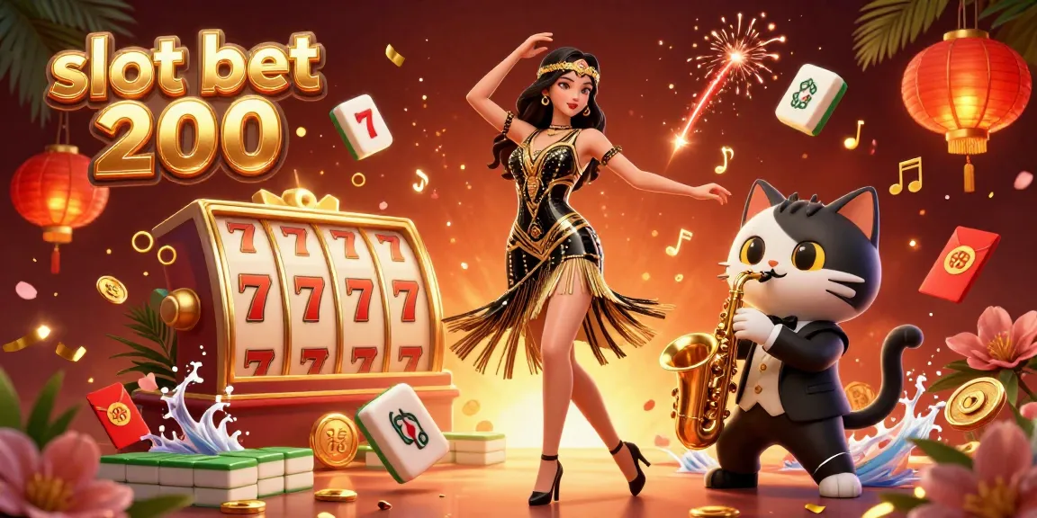 Experience thrilling slot action with vibrant visuals in the slot bet 200 scene featuring engaging characters and festive elements.