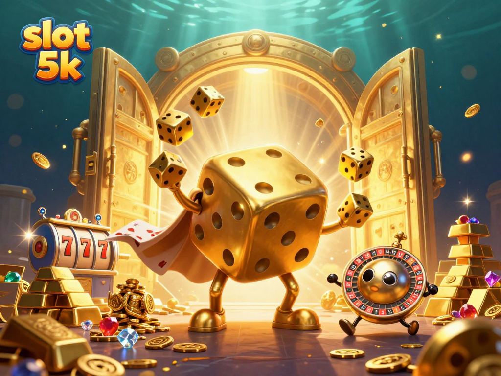 Spin the reels with slot 5k and discover dazzling treasures in a 3D animated scene.