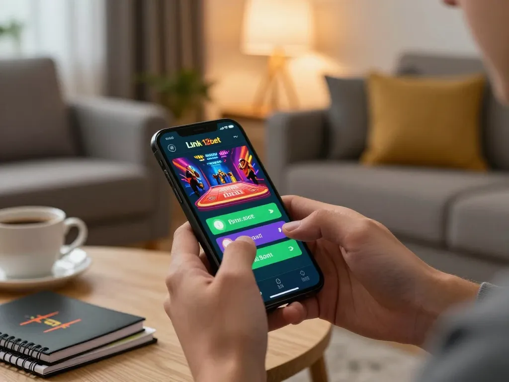 Sử dụng ứng dụng Liên kết 12bet trên điện thoại thông minh để cá cược trực tuyến trong một không gian ấm cúng.