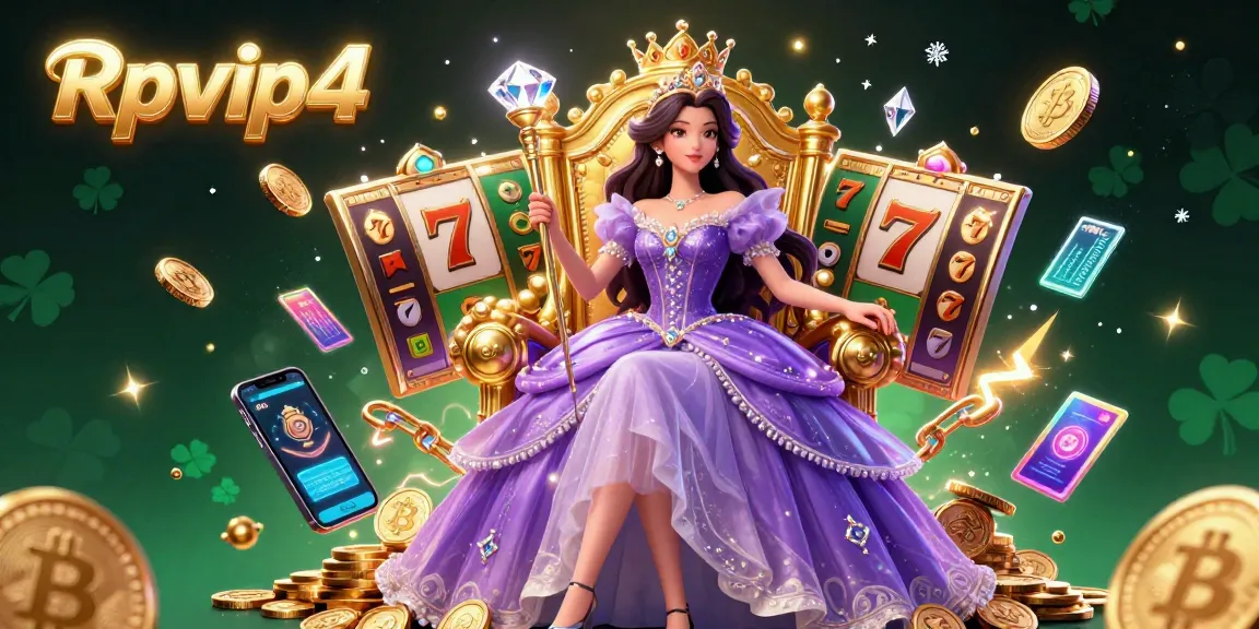 Rasakan permainan mendebarkan dengan Rpvip4, menampilkan gulungan slot yang berwarna-warni dan karakter kerajaan dalam adegan kasino yang menakjubkan.