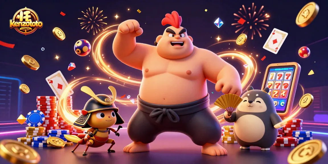 Experience thrilling gameplay and bonuses with kenzototo's exciting lottery atmosphere and vibrant characters.