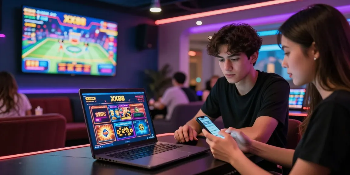Players engaged with the XX88 online gambling platform, showcasing vibrant games and excitement.