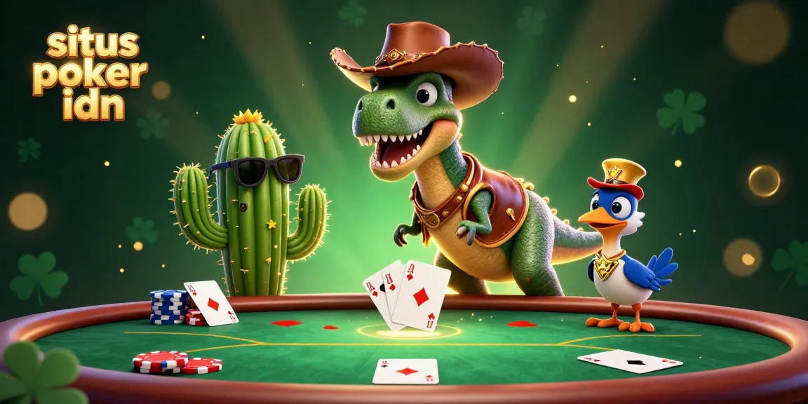 Experience excitement at situs poker idn with vibrant poker elements and engaging characters in a dynamic casino scene.
