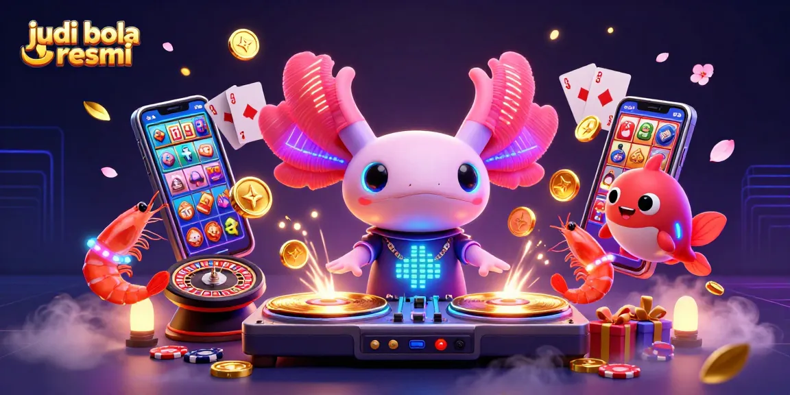 Join the thrilling action of judi bola resmi with vibrant gamified elements from an engaging casino scene.