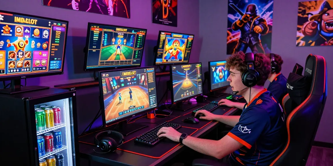 Pengalaman bermain Imbaslot di nusabhakti.com dengan suasana gaming yang menarik dan cerah.