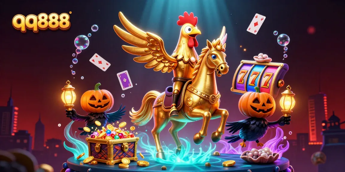Experience thrilling gaming action at qq888 with vibrant characters and underwater treasures in a dynamic casino scene.