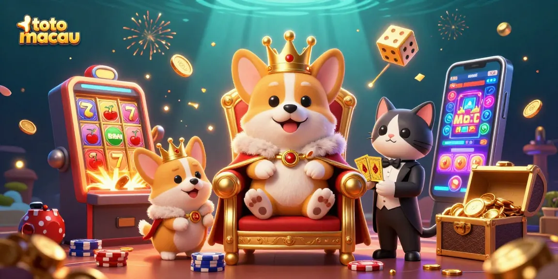 Menangkan hadiah besar di toto macau dengan corgi kerajaan dan perhiasan kasino yang berkilau.